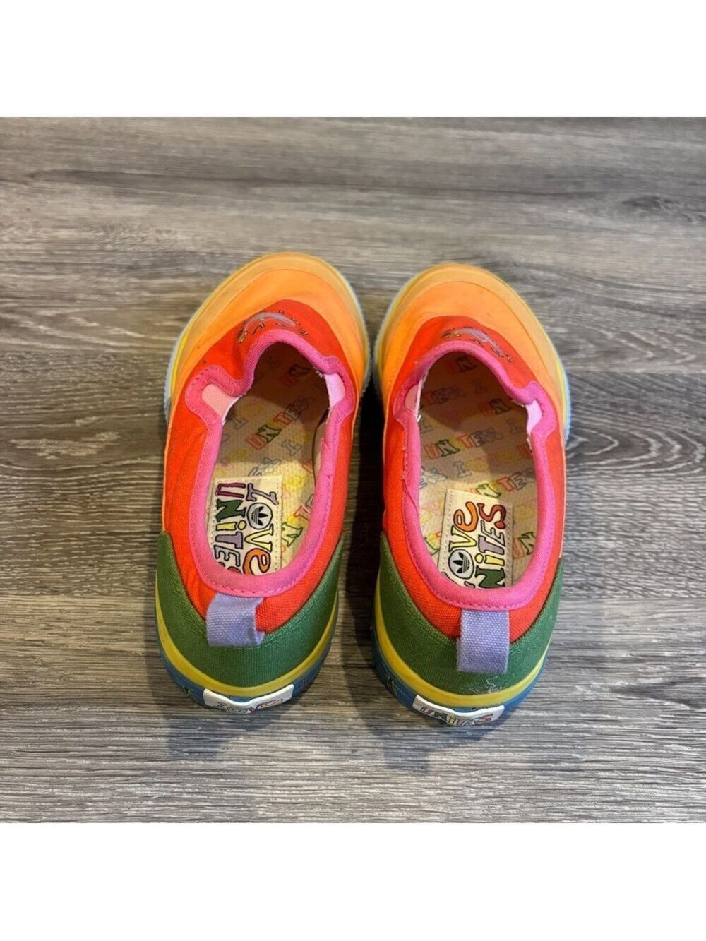 Adidas Nizza Slip-On Low Pride Love Unites GW2421 Rainbow Multicolor Women’s 7 - Picture 4 of 9